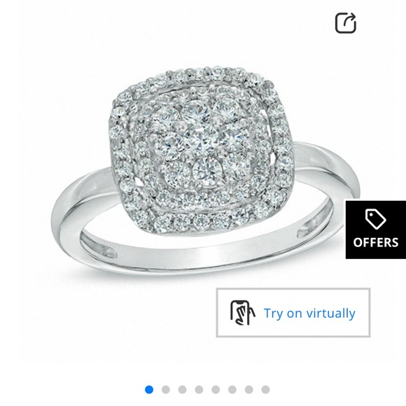 White gold & diamonds ring 0.50 tc natural diamonds - Picture 7 of 8